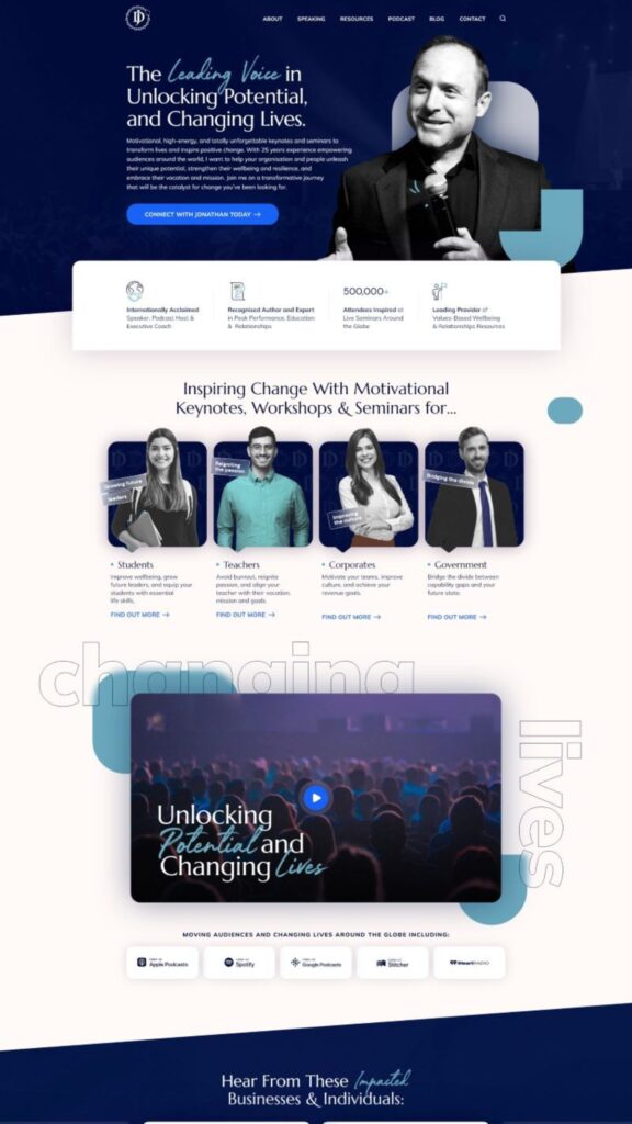 landing page